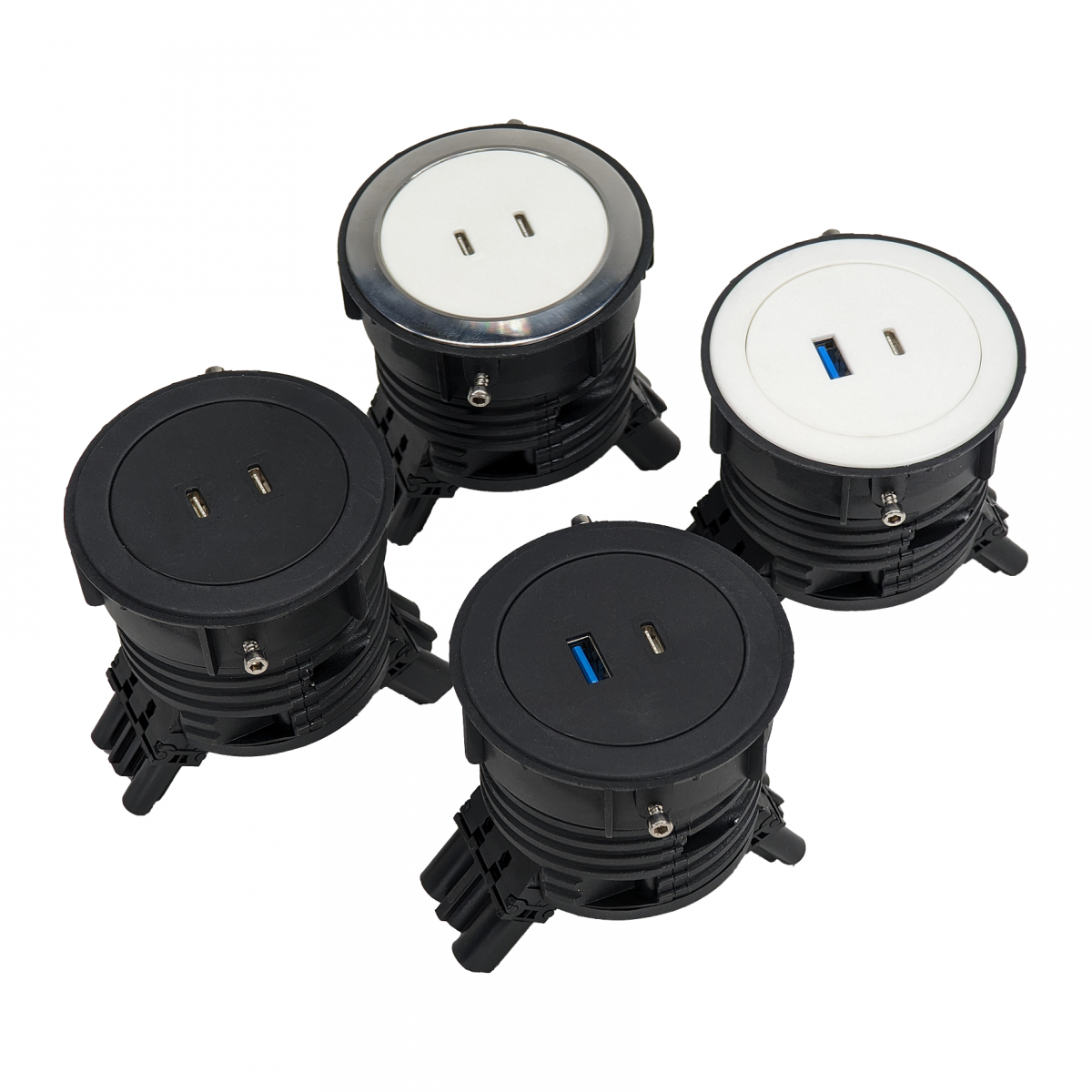 Desk Power Mini Grommet with Dual USB Charger DCDI